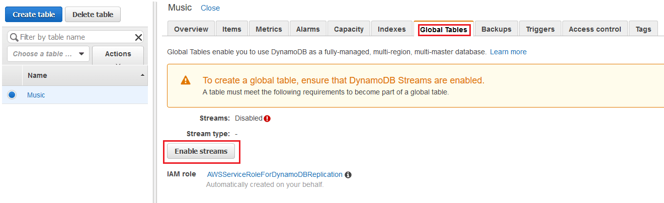 DynamoDB Replication: Enabling streams. | Hevo Data